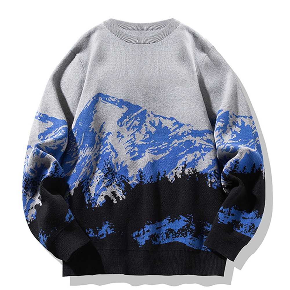 Crewneck Sweater Men Japan Style Harajuku Knitted Sweaters For Men Fashion Clothing Long Sleeve Warm Sweatshirts 2022 New